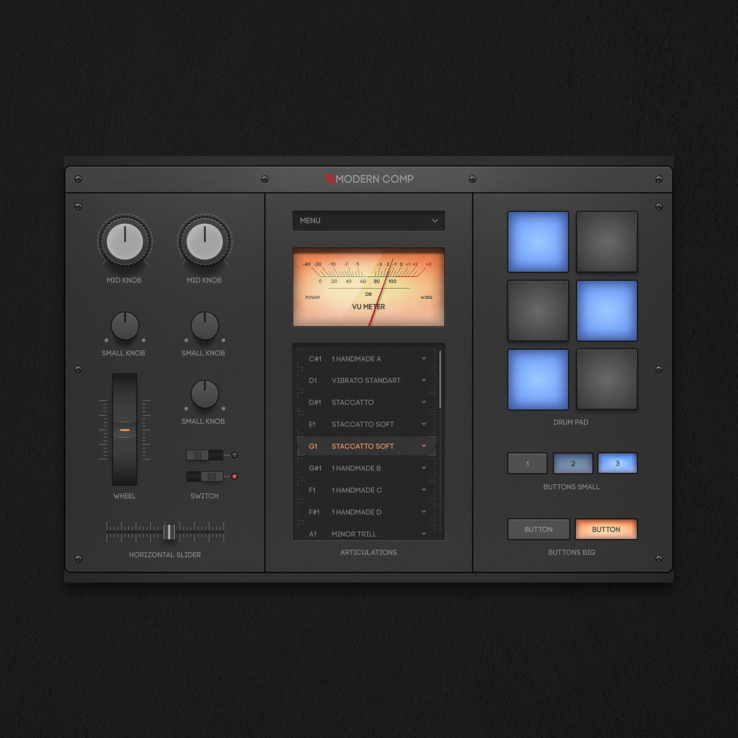 Black & White Comp 2.0 GUI Kit