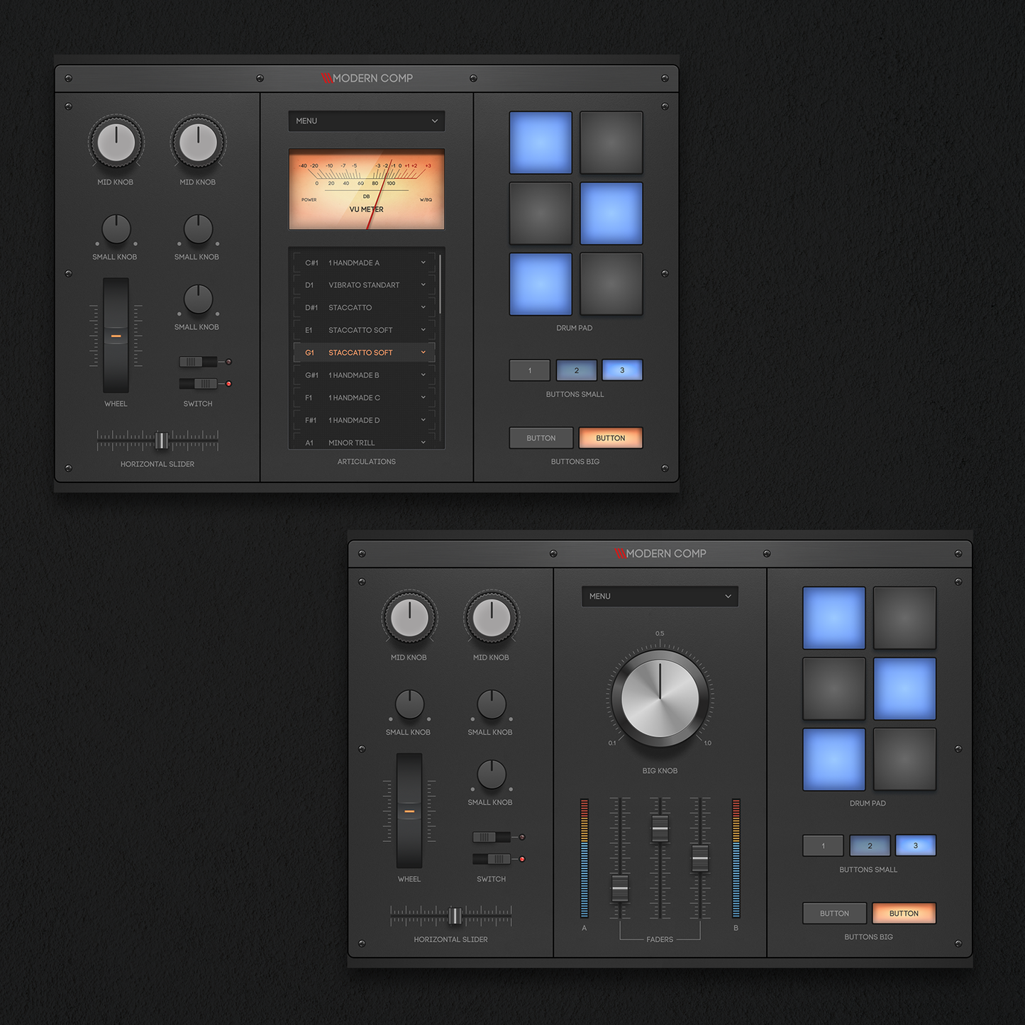 Black & White Comp 2.0 GUI Kit