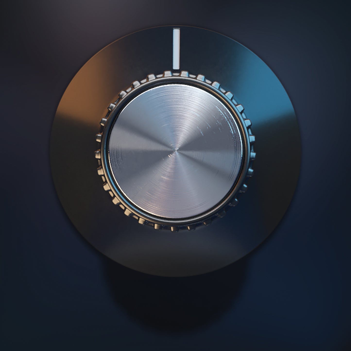 Dark metal standar knob 3D