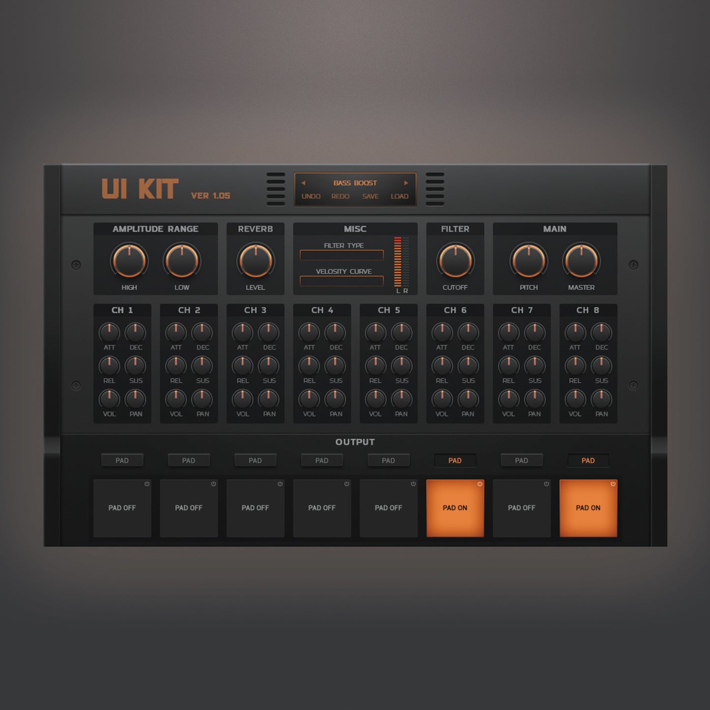 Drum UI panel