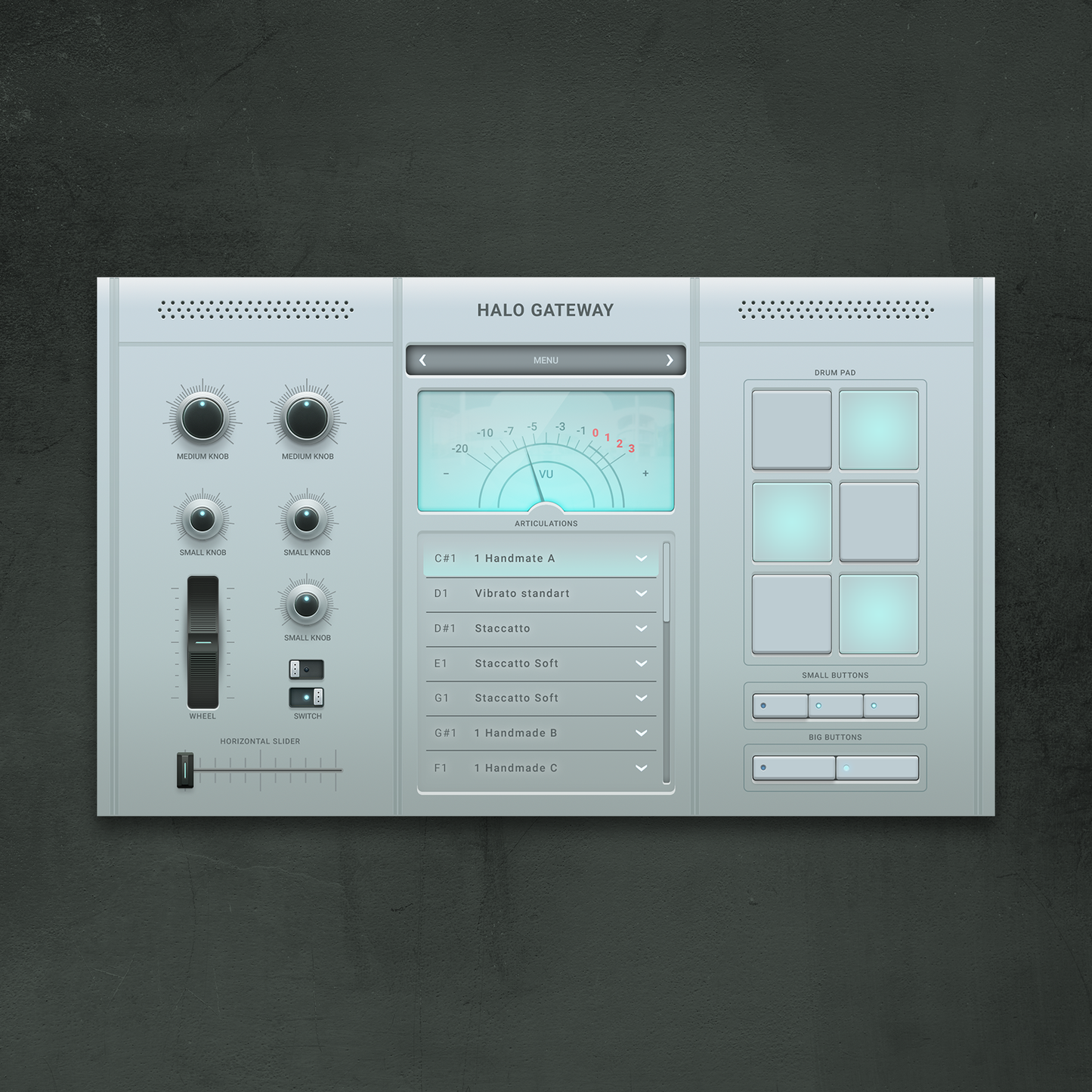 Light VU meter UI design Voger