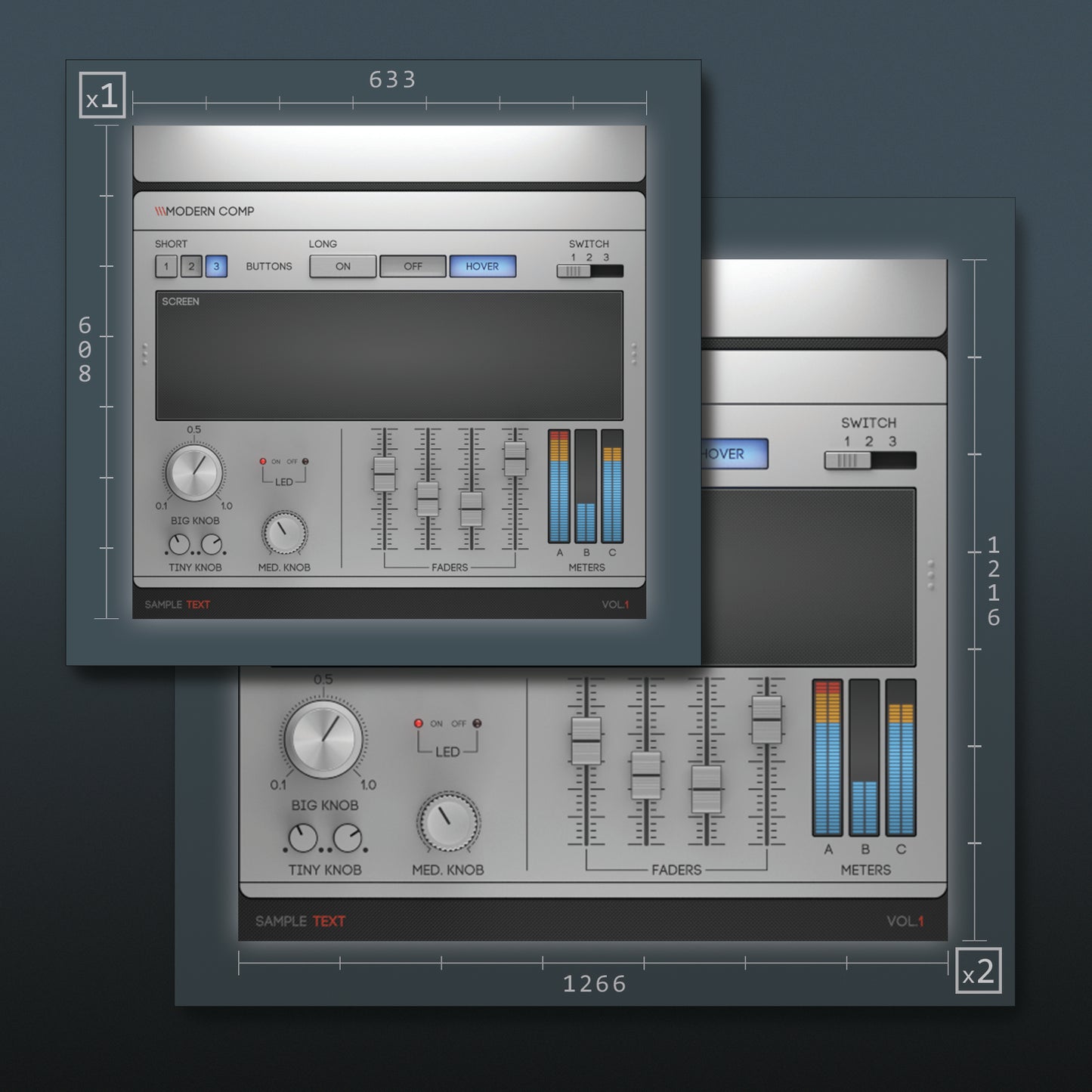 2 resolution Ui size