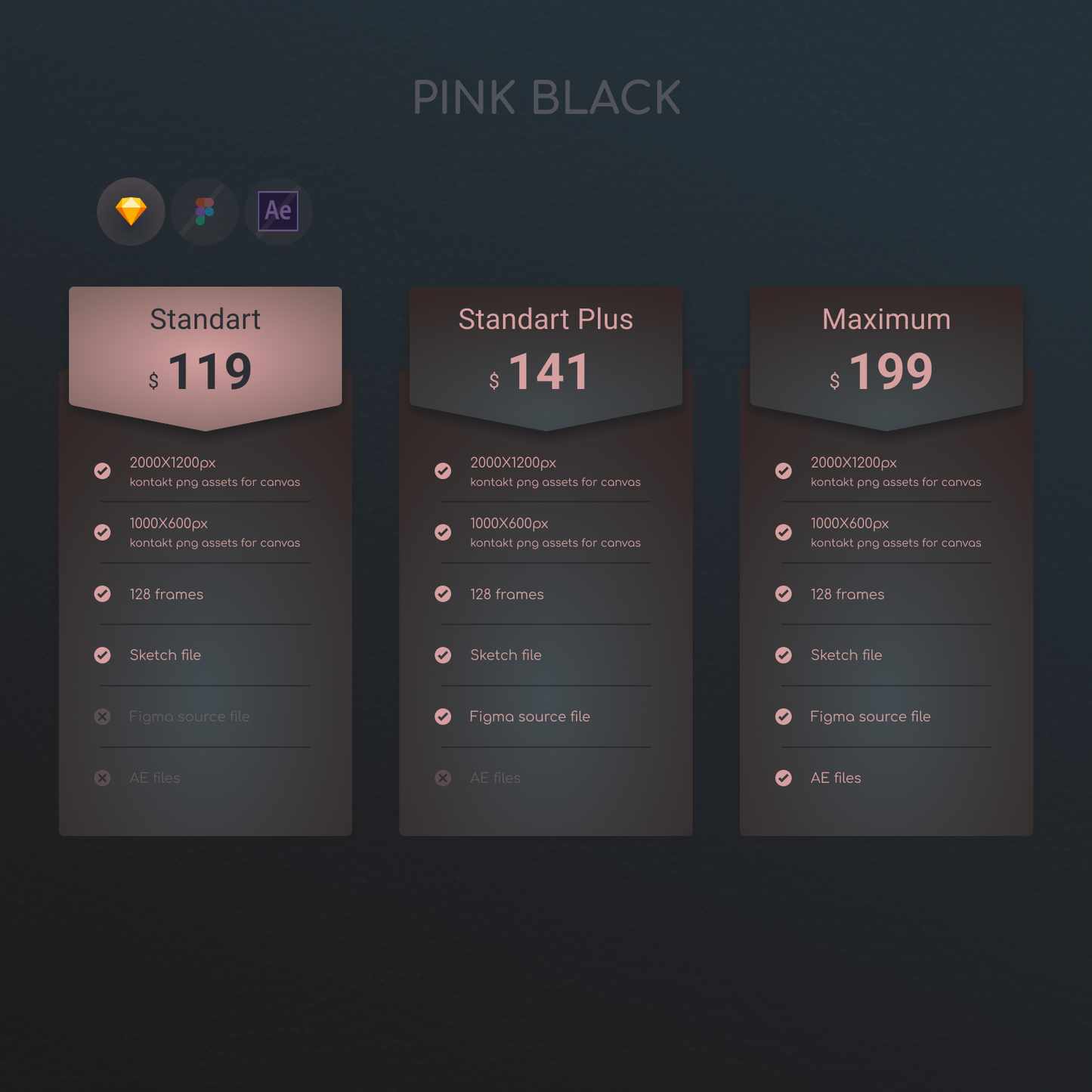 GUI Kit Pink Black