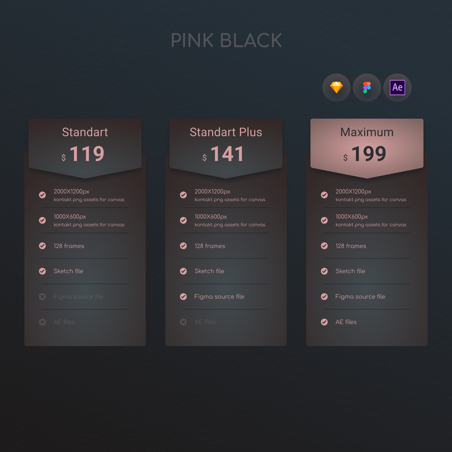 GUI Kit Pink Black