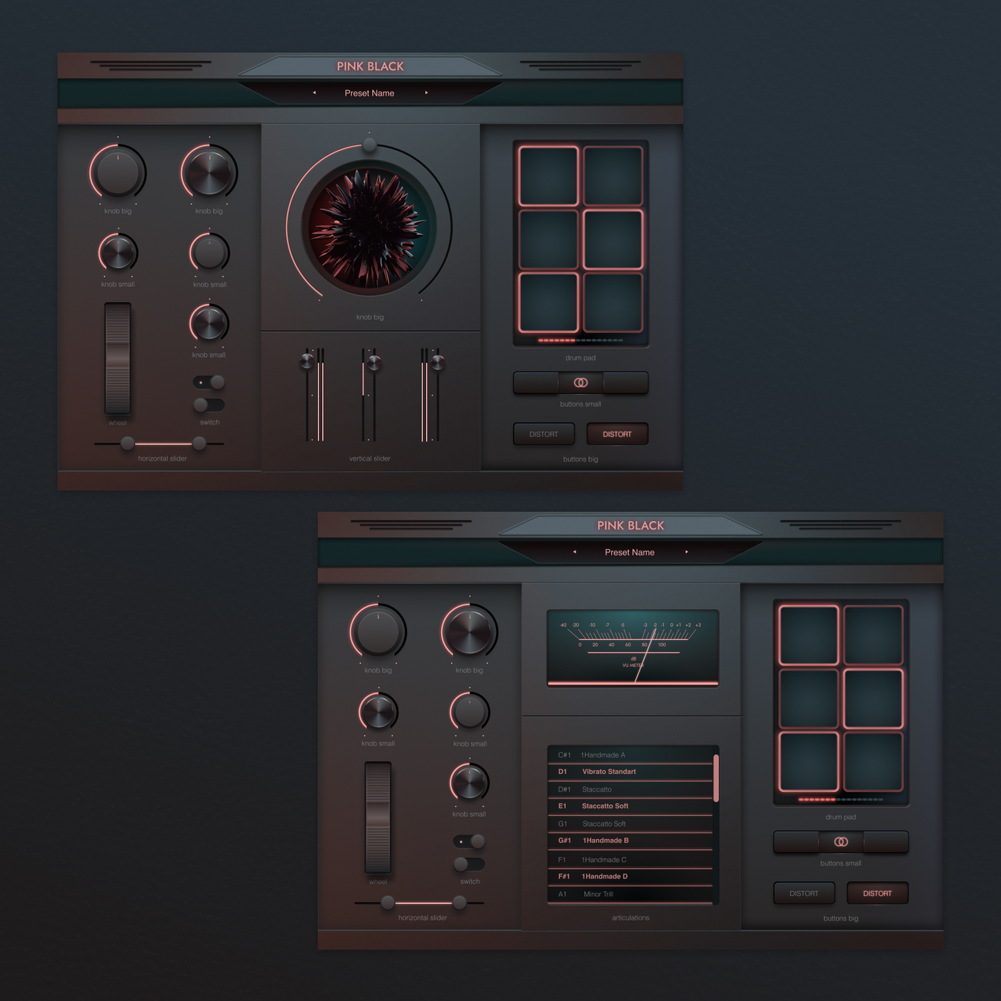 GUI Kit Pink Black
