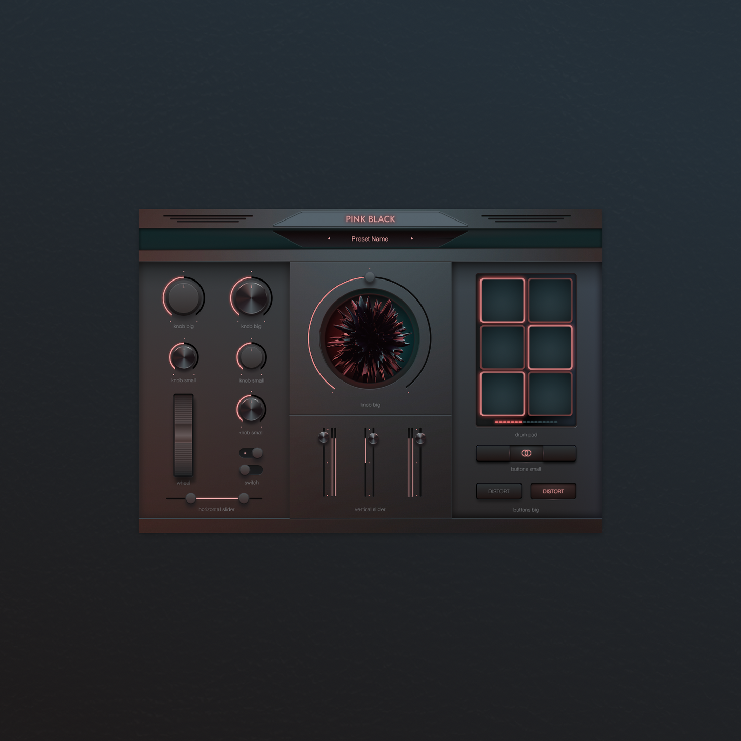 GUI Kit Pink Black