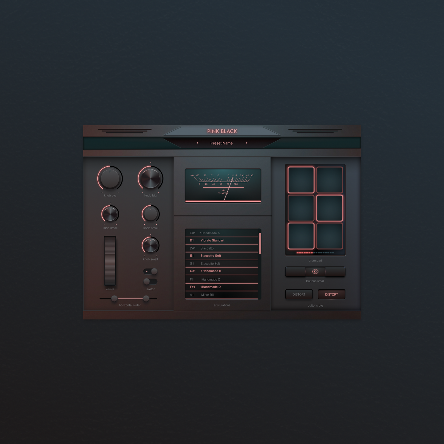 GUI Kit Pink Black