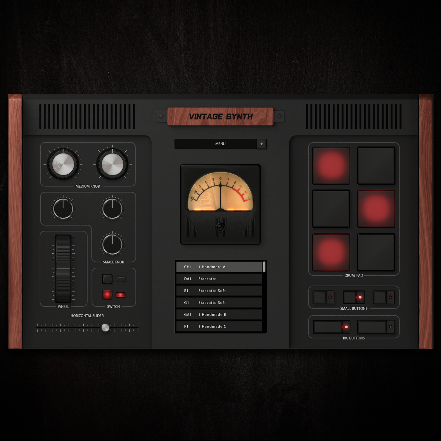 Vintage Synth GUI Kit