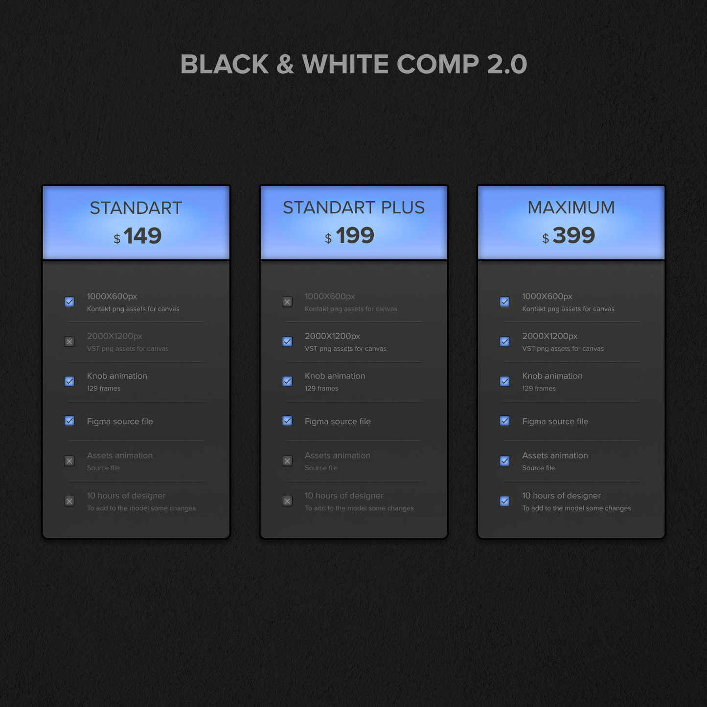 Black & White Comp 2.0 based on Figma
