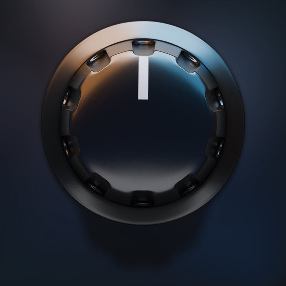 
                      
                        Dark dial audio ribbed knob gui
                      
                    