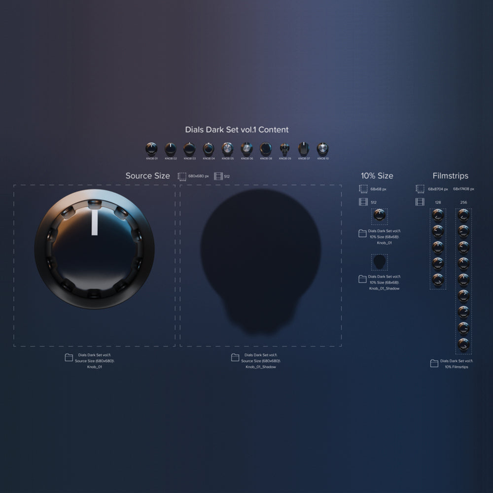 
                      
                        Dark knobs set resolution sample
                      
                    