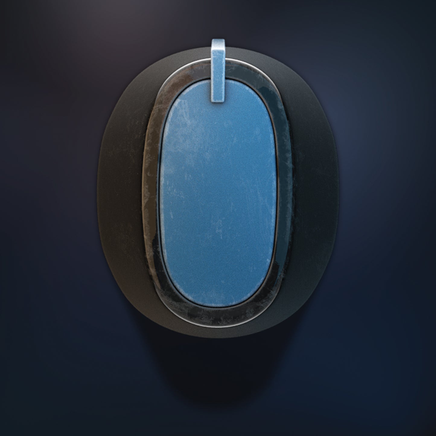 Black & blue audio vintage knob 3D