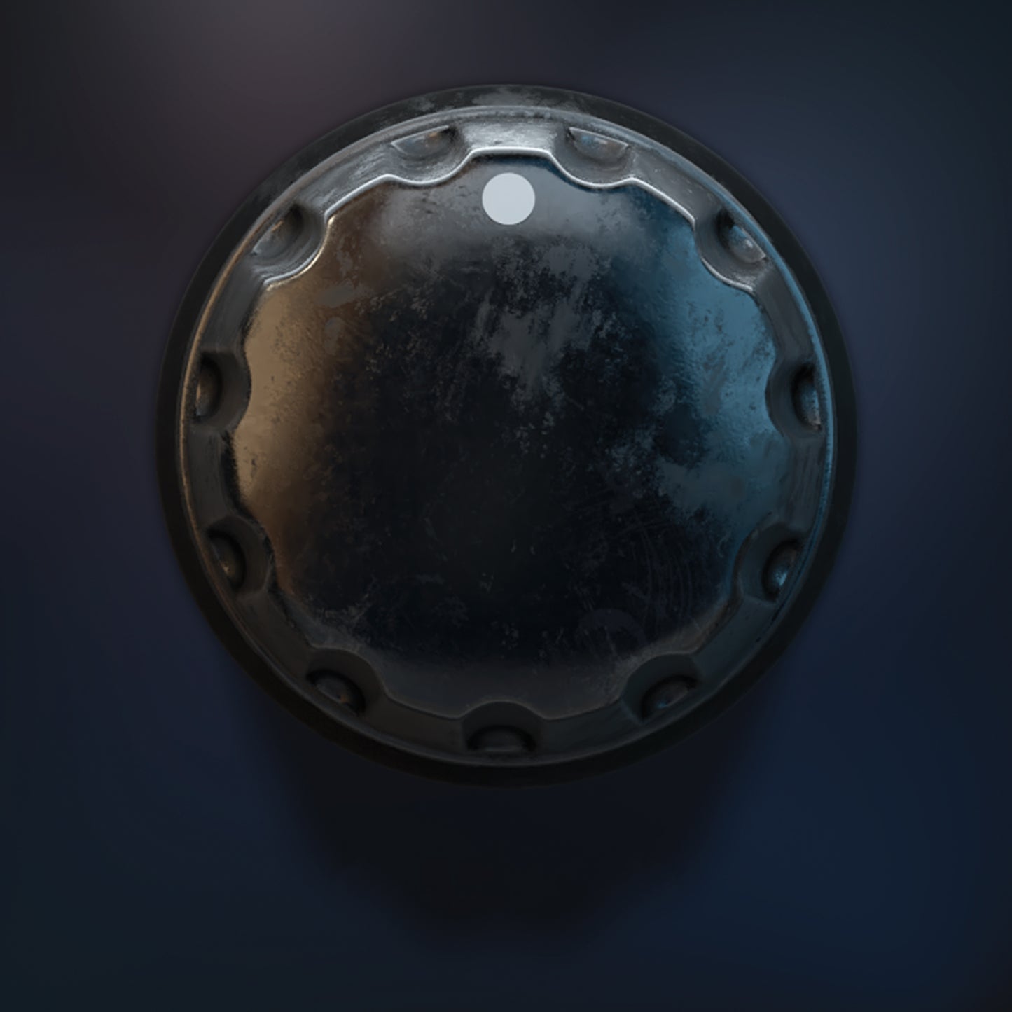 Mat ribbed audio knob 3D model