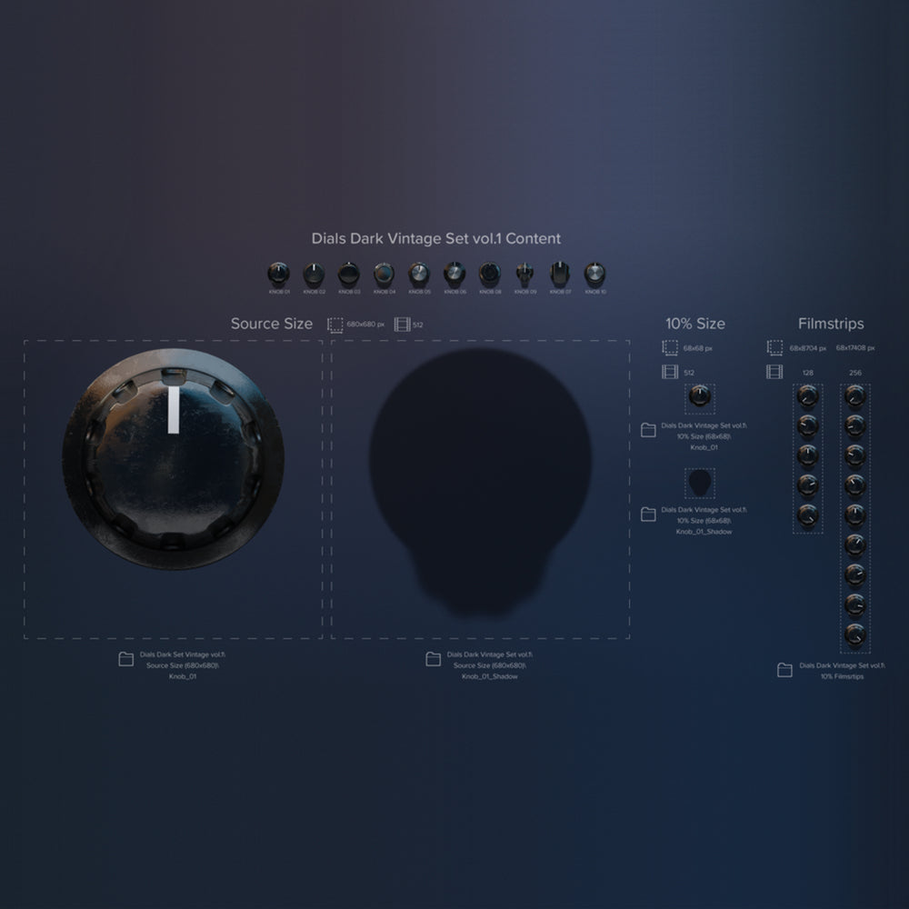 
                      
                        Vintage v1 knobs set resolution sample
                      
                    