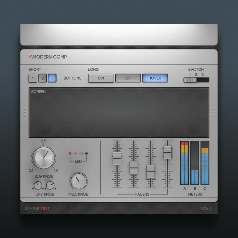 
                      
                        silver ui psd knob kit for vst audio plugin 
                      
                    