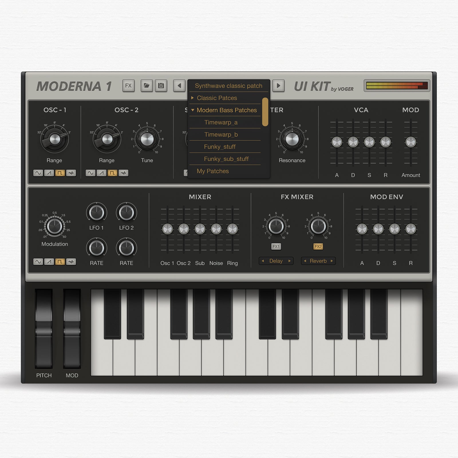 Modern design synthesizer