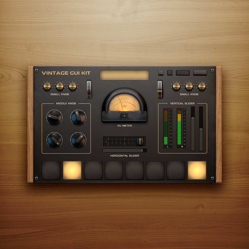 
                      
                        Vintage UI Design for music app with VU Meter
                      
                    
