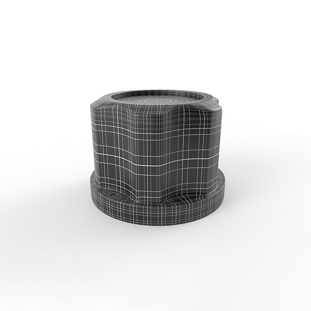 
                      
                        Ribbed audio knob 3D model mesh
                      
                    